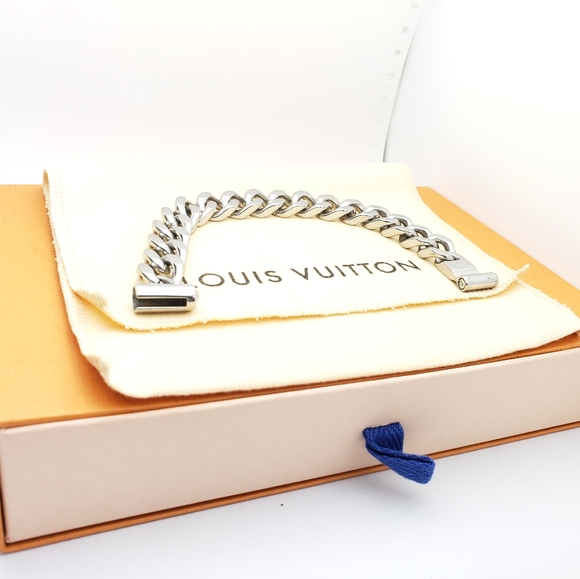 Louis Vuitton Chain Links Mens Bracelet 8" Inches - Picture 4 of 11